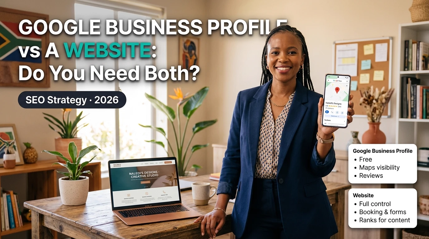 Google Business Profile vs a website — which does more for a South African small business